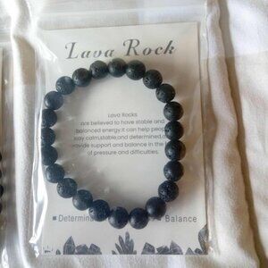 Lava Rock Stone Beaded Bracelet